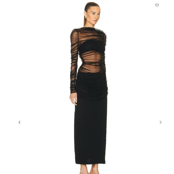 NWT Christopher Esber Tulle Column Dress in Black size 8 - Picture 3 of 8